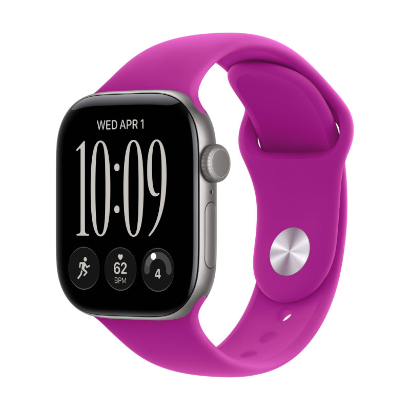 Apple Watch Series 12, 42 mm, Space Gray Aluminum Magenta Sport Band M/L